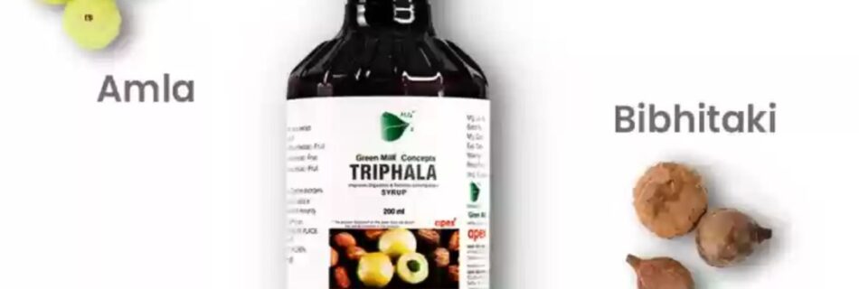 Triphala syrup, Ayurvedic syrup, digestive health, detox drink, herbal tonic, natural remedy, immunity booster, gut health, Shrih Ayurveda, constipation relief 🌱💪✨